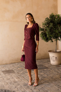 Vestido midi lolita com franjas