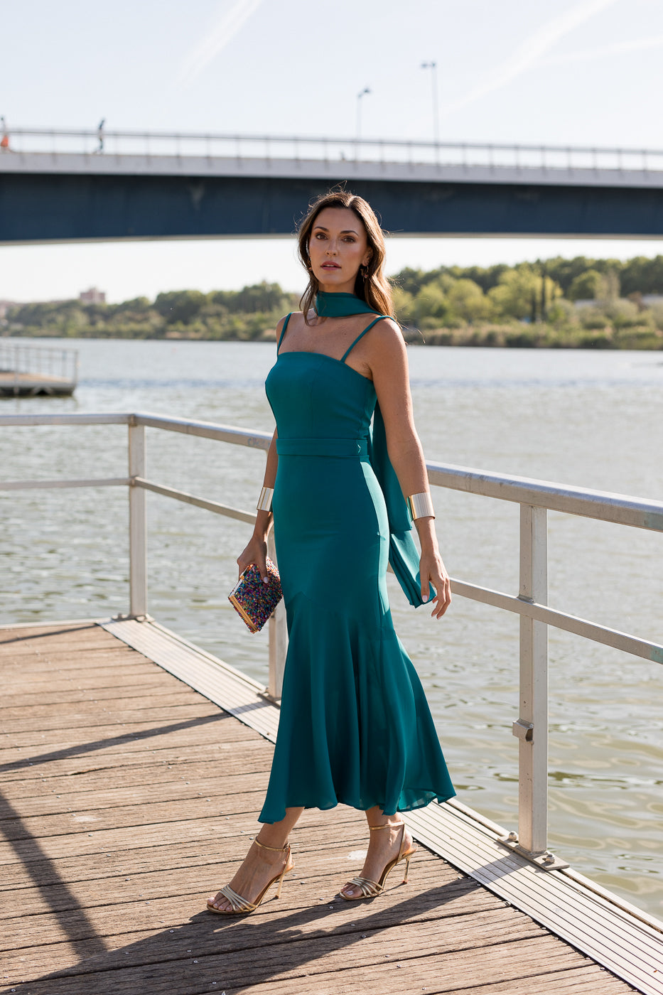 Vestido midi lolita com franjas