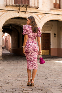 Novo vestido midi drapeado turquesa