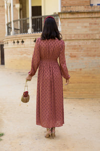 Vestido midi Almansa nude