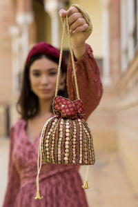 Bolso bombonera artesanía