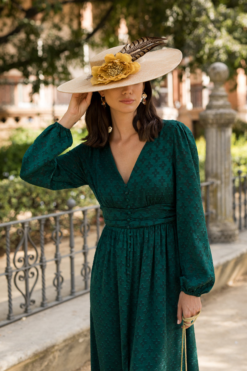 Vestido midi Almansa verde