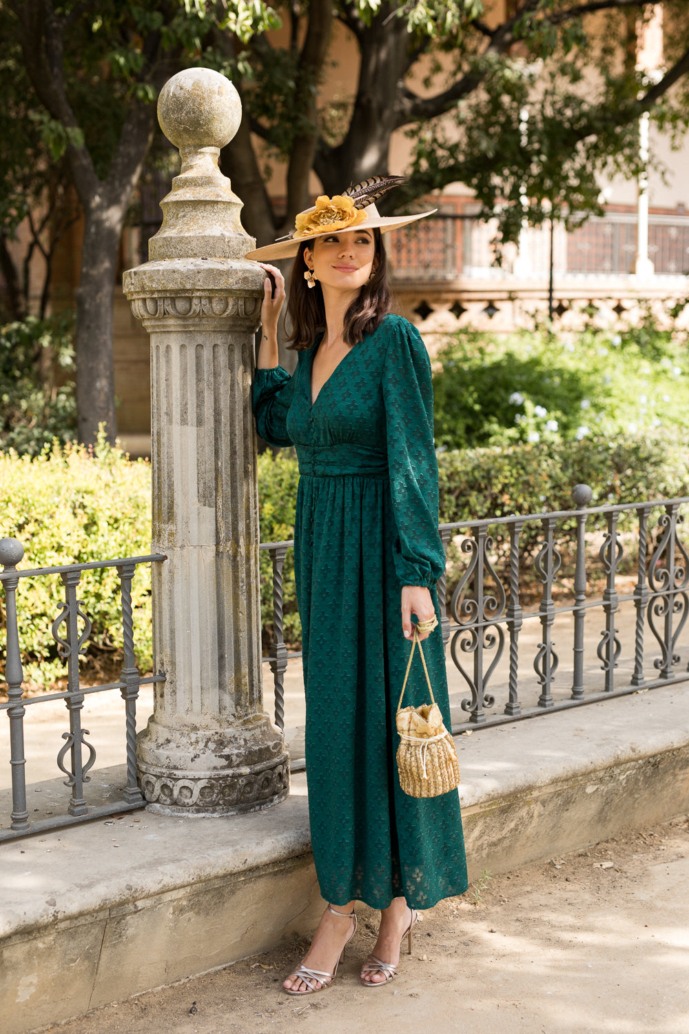 Vestido midi Almansa verde