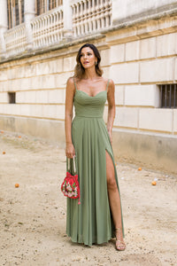 Vestido Azahar oliva