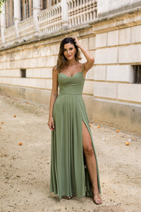 Vestido Azahar oliva