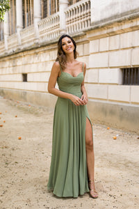 Vestido Azahar oliva