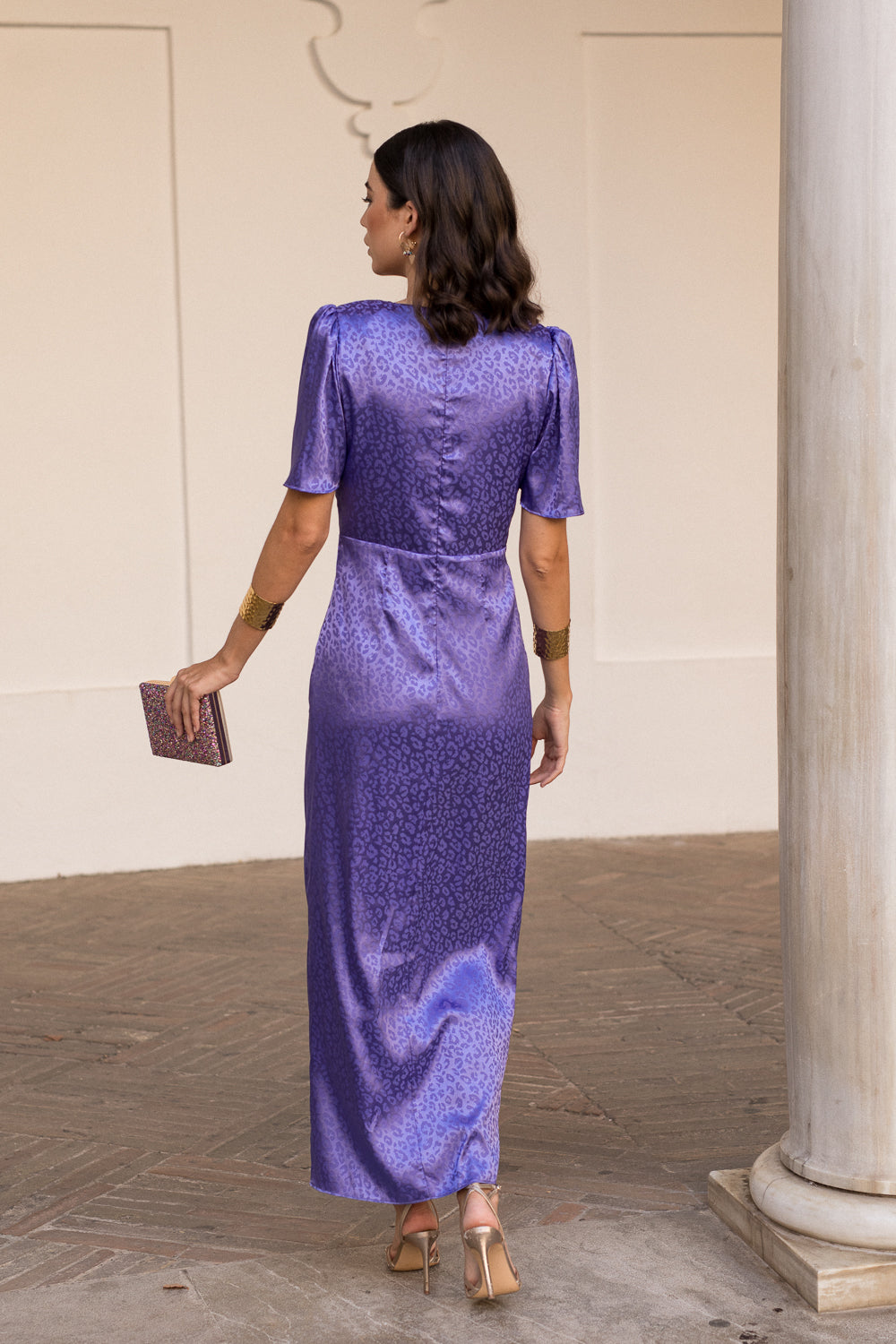 Vestido midi nudo Lavanda - ULTIMAS UNIDADES