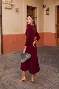Vestido midi lolita com franjas