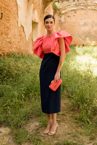 Vestido midi Lola Bordeaux