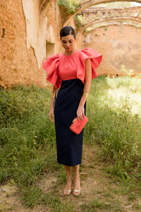 Vestido midi Lola Bordeaux