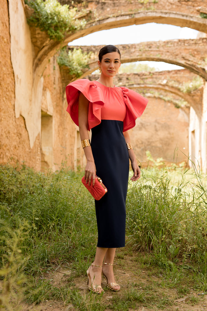 Vestido midi Lola Bordeaux