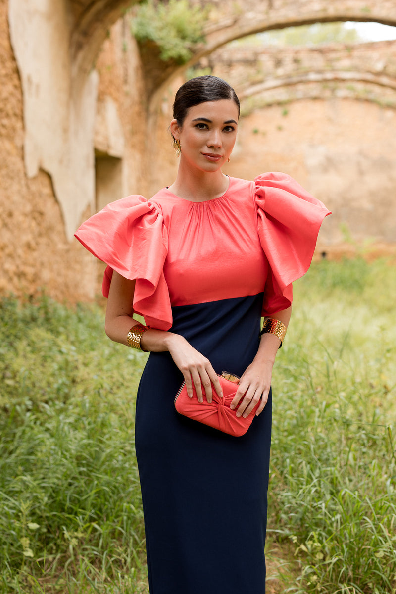 Vestido midi Lola Bordeaux