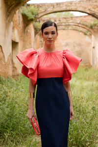 Vestido midi Lola Bordeaux