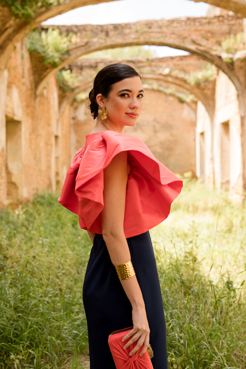 Vestido midi Lola Bordeaux