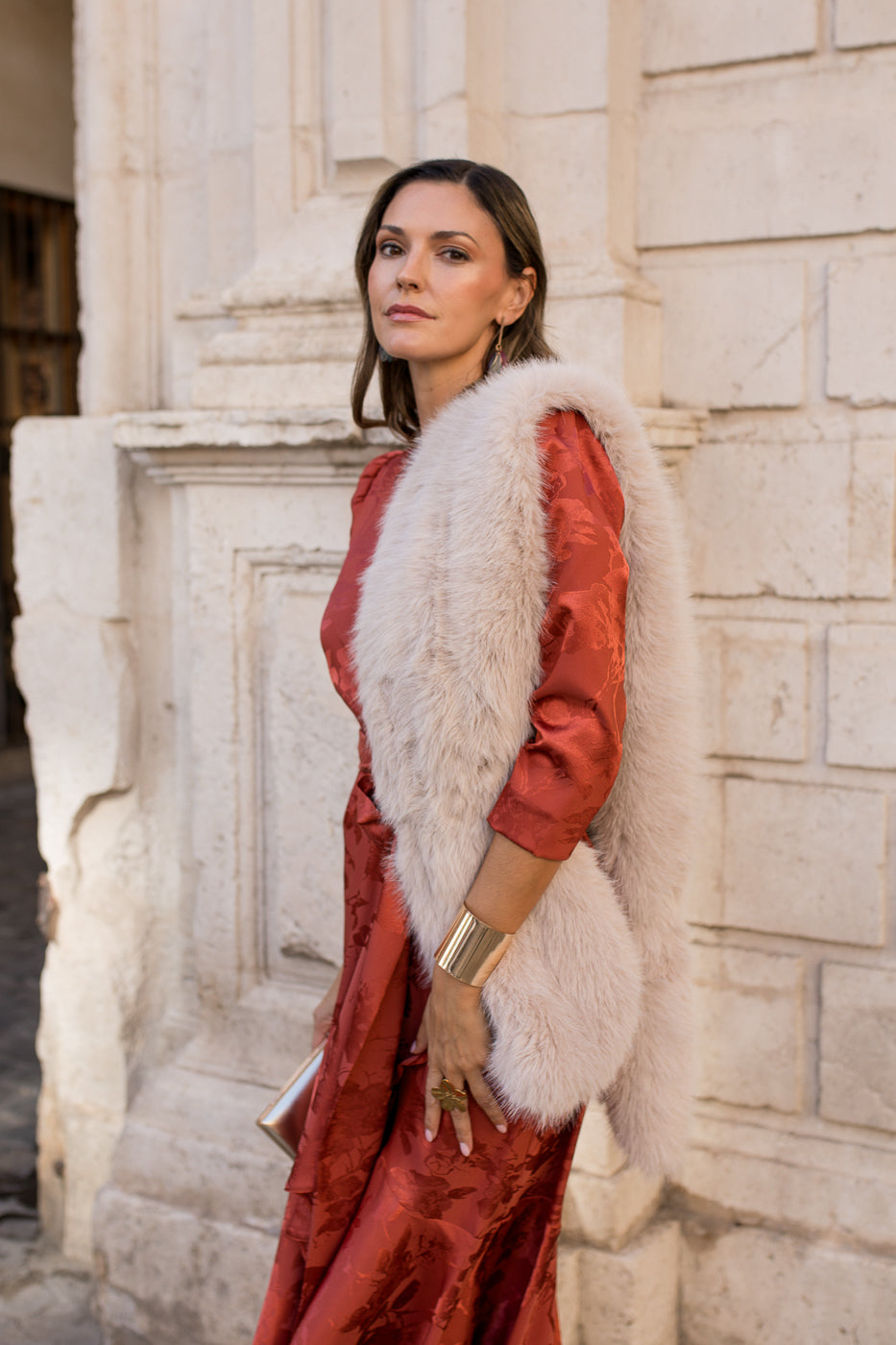 Vestido midi Lola Bordeaux