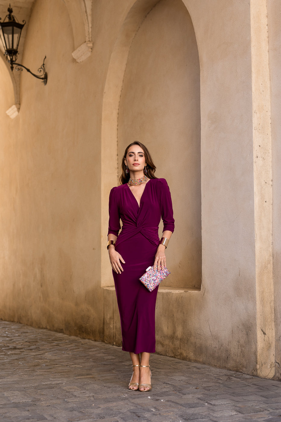 Vestido midi lolita com franjas