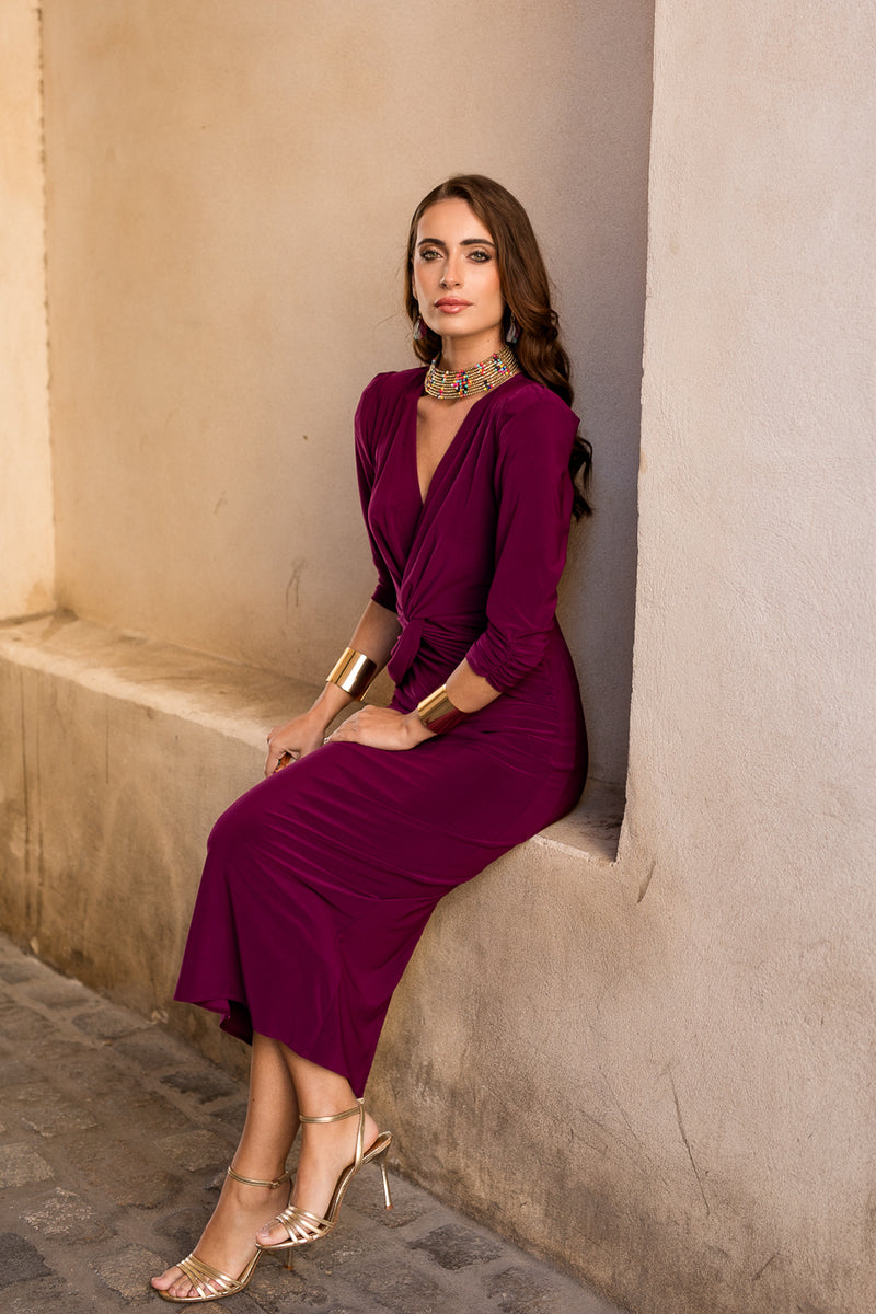 Vestido midi lolita com franjas