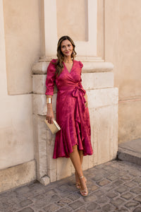 Vestido midi Lola Bordeaux