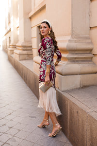 Vestido midi lolita com franjas