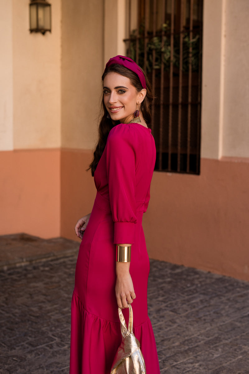 Vestido midi lolita com franjas