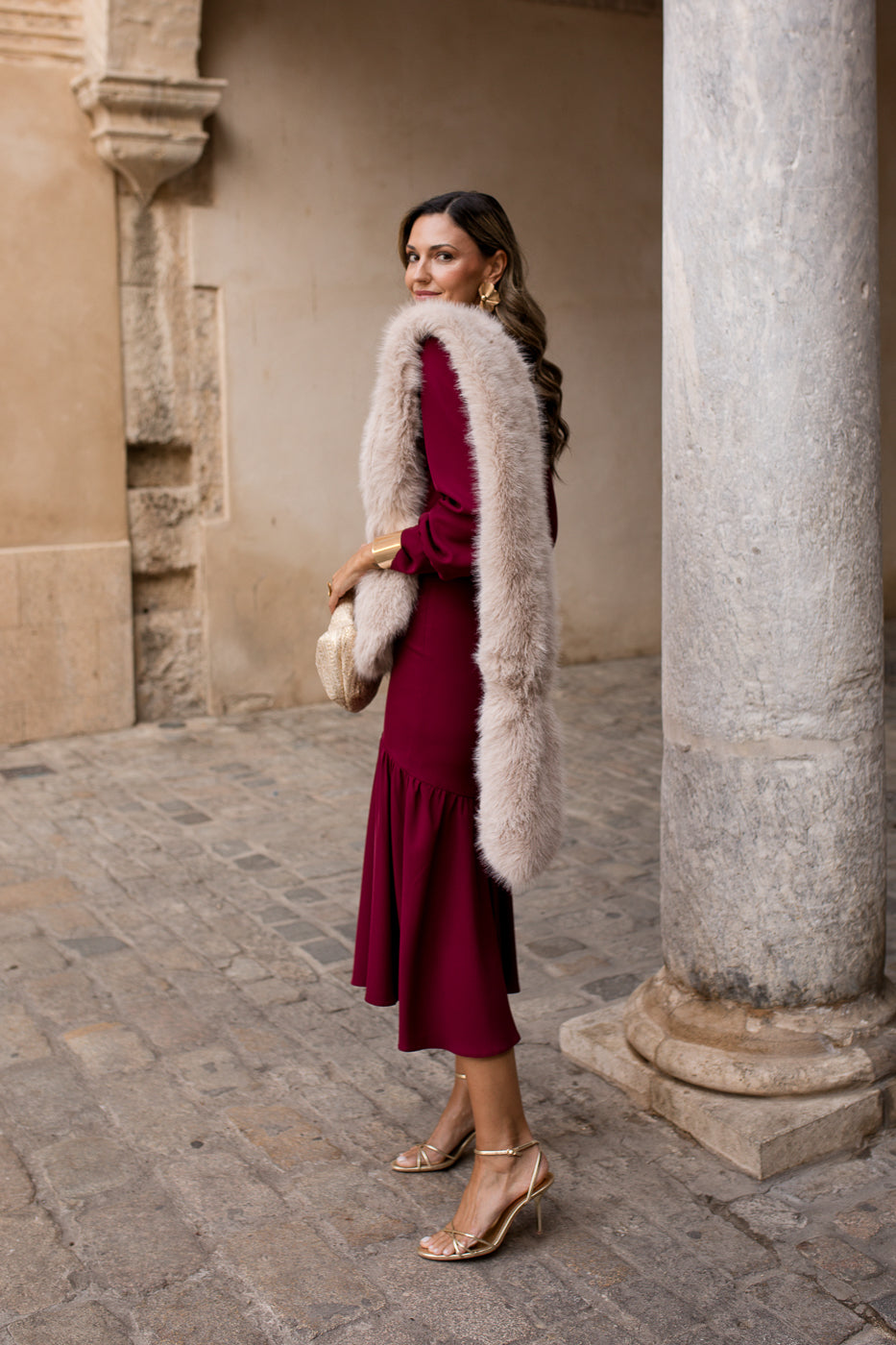 Vestido midi lolita com franjas