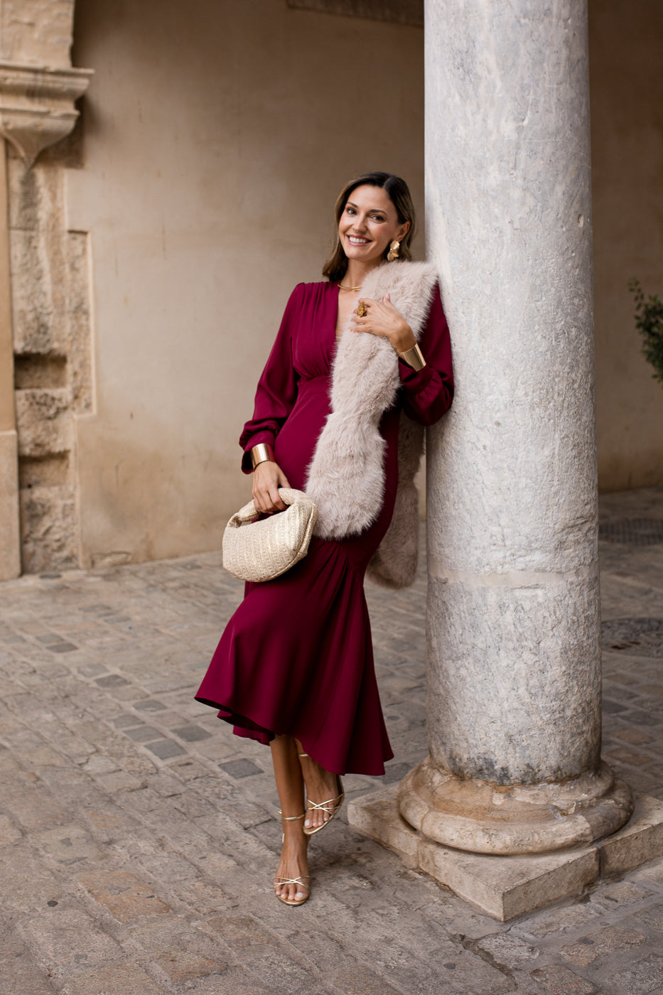 Vestido midi lolita com franjas