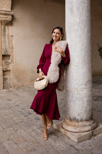Vestido midi lolita com franjas