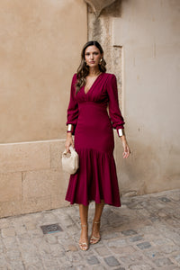 Vestido midi lolita com franjas