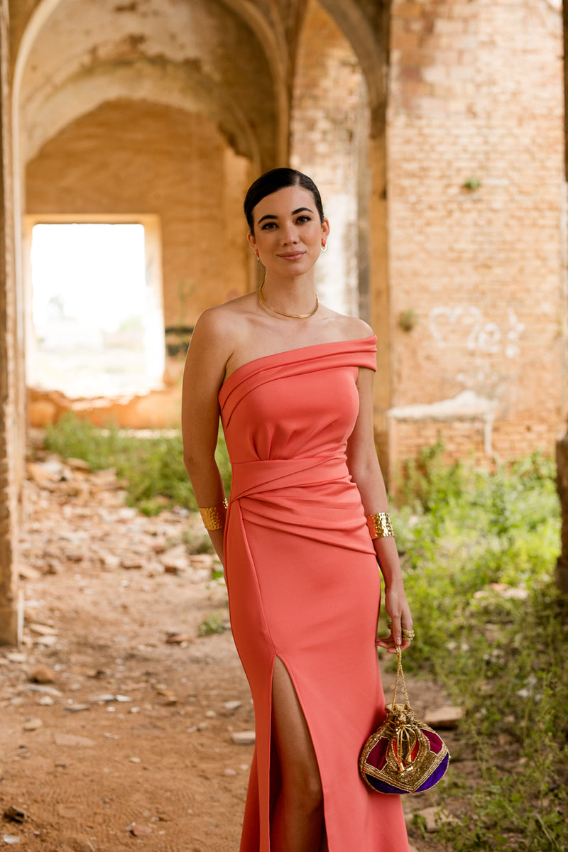 Vestido longo lavanda Anastasia