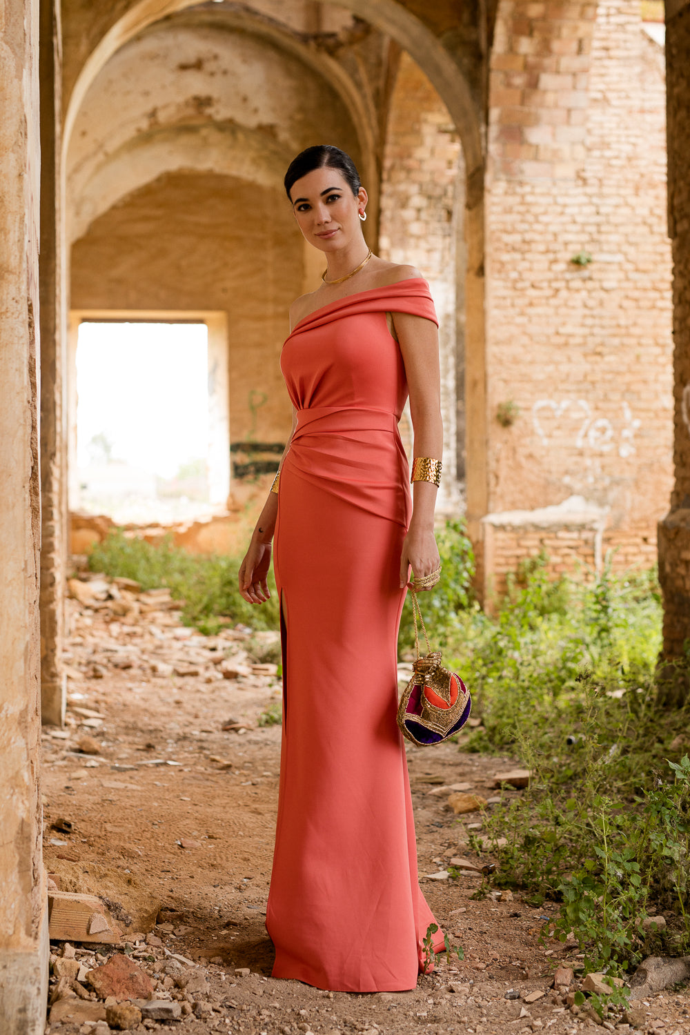 Vestido longo lavanda Anastasia
