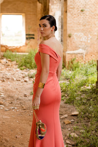 Vestido longo lavanda Anastasia