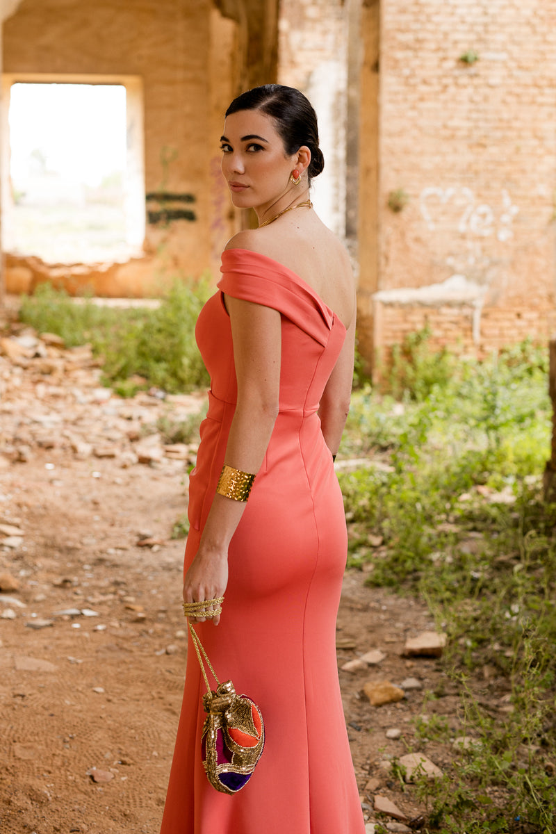 Vestido longo lavanda Anastasia