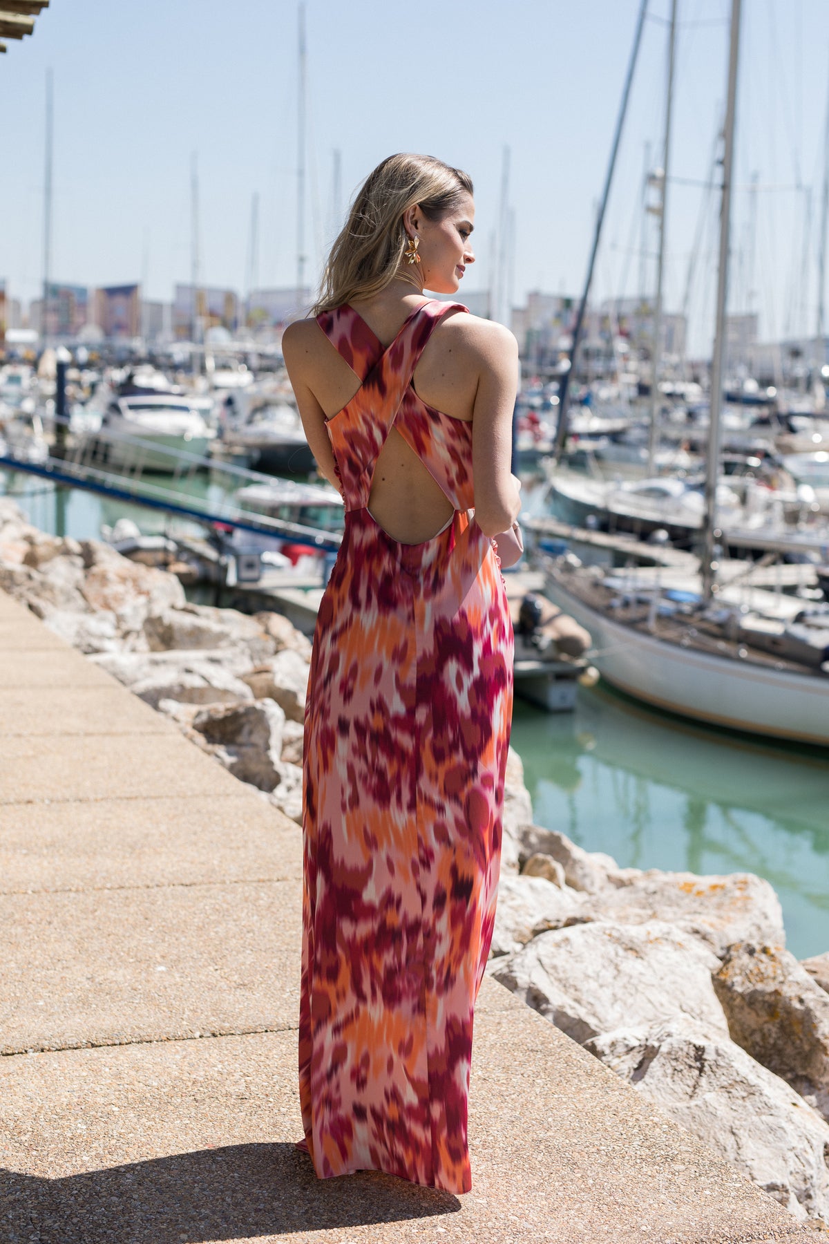 Vestido midi lolita com franjas