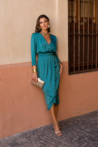 Vestido midi Lola Bordeaux