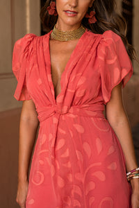 Vestido midi Lola Bordeaux