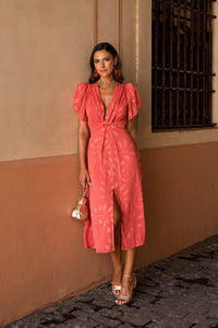 Vestido midi Lola Bordeaux