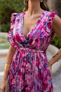 Vestido midi estampado floral