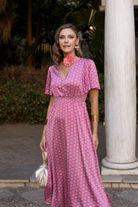 Vestido midi rosa Mabel