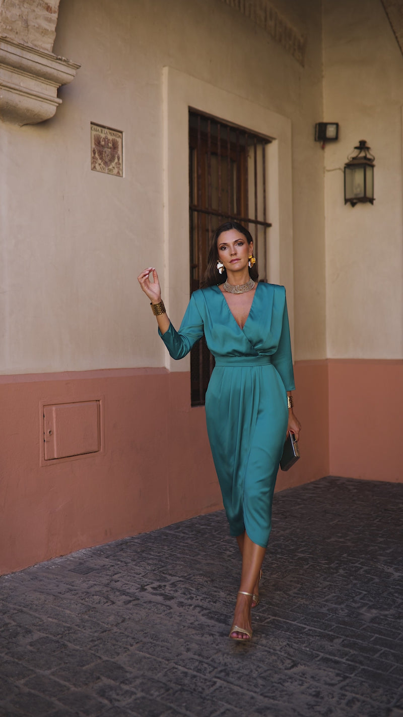Vestido midi Lola Bordeaux