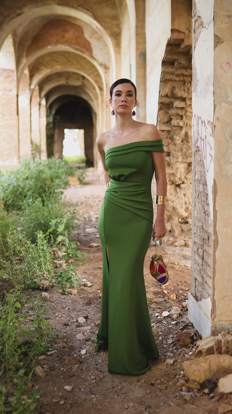 Vestido longo lavanda Anastasia
