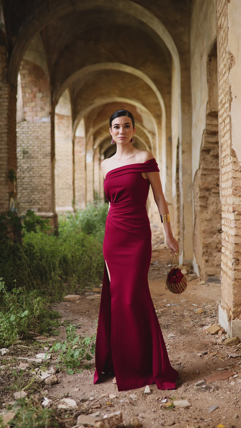 Vestido longo lavanda Anastasia