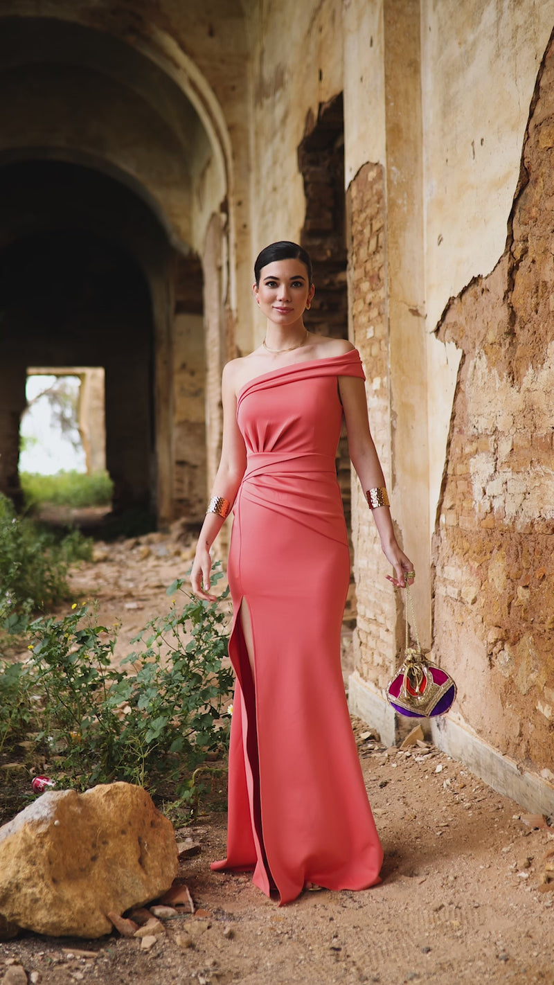 Vestido longo lavanda Anastasia