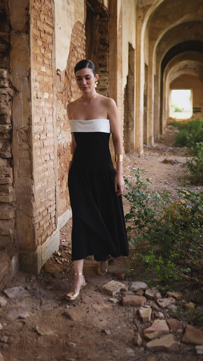 Vestido midi Lola Bordeaux